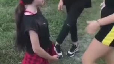 Silly girls beating up 12-year-old girl