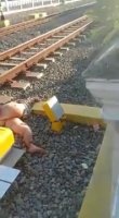 Suicide on the railway divided into several parts