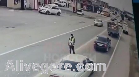 Driver ran into a man who collecting money in the middle of the road