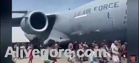 Afghans Climb A Plane And Fall From The Plane