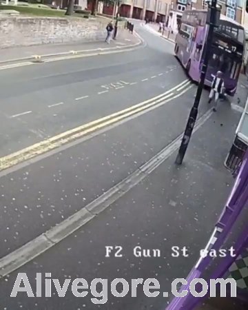 Man gets hit by a bus