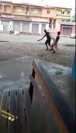 Thief Being Beaten With Machete