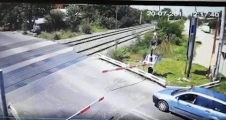 Man Crossing Railway Tracks Pulverized by Speeding Train