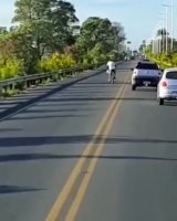 Stupid Cycling Man Causes an Accident