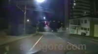 Red Light Running Drunk Biker Meets Toyota Pick-up Truck