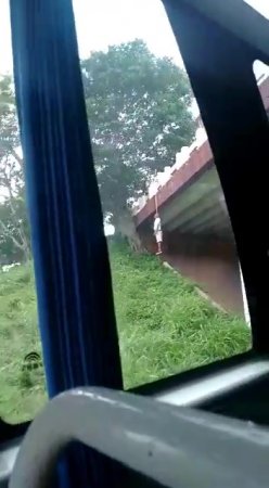 Viaduct Hanger Filmed by Bus Passenger