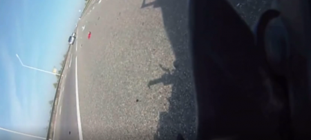 Another Motorcyclist Bites The Dust… And A Car Door