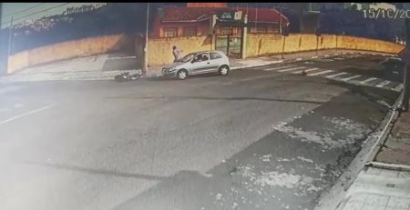 Man and Teenage Woman on Bike Hit a Car Head-on