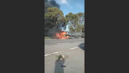 A Truck Driver Burned Down In A Truck Fire