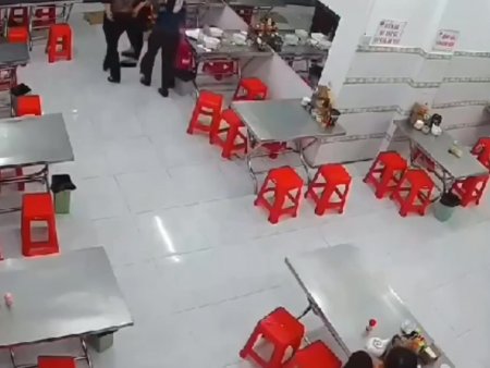 The Motorcyclist Lost Control And Crashed Into A Fast Food Restaurant