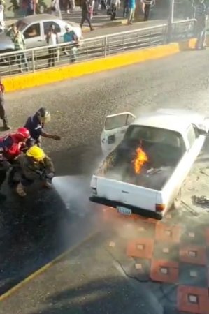 Extinguishing A Burning Car Did Not Go According To Plan