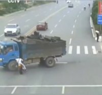Motorcyclist Crashes Into Truck's Gas Tank And Burns To Death