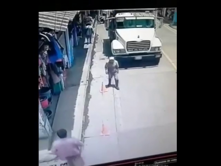 Drunk Man Crushed By A Truck