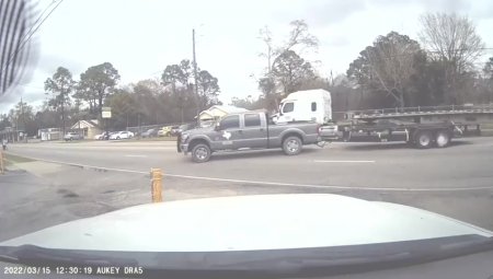 Pickup Truck Driver Fails To Yield To Motorcyclist