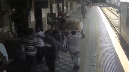 52 Year Old Man Fell Between Train And Tracks India
