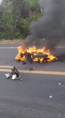 One Motorcyclist Burned To Death The Other Is Broken And Also Dead