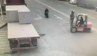 Motorcyclist's Head Blew Off When Hitting A Loader
