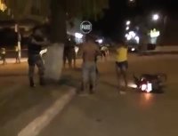 Cops Detain A Drunk Aggressive Motorcyclist