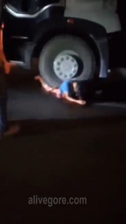 Dude Crushed By A Truck Wheel Trying To Get Out From Under It
