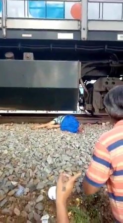 Dude Met A Train Lying On The Tracks. Bottom Line