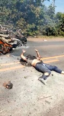 Two Burned Bodies In A Car Accident