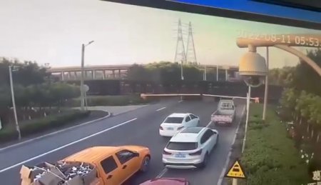 A Truck With Failed Brakes Crashed Into A Train