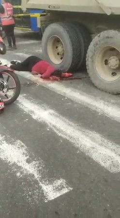 A Woman's Skull Burst Like A Watermelon Under The Wheels Of A Truck