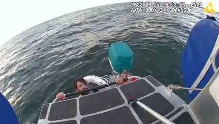 Rescuing A Father And Son From A Sunken Boat