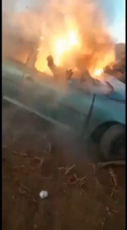 A Car Passenger Miraculously Managed To Get Out Of A Burning Car