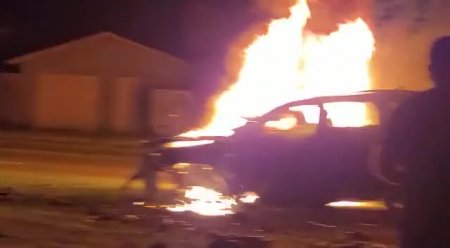 An Unfortunate Man Burned Alive In His Car