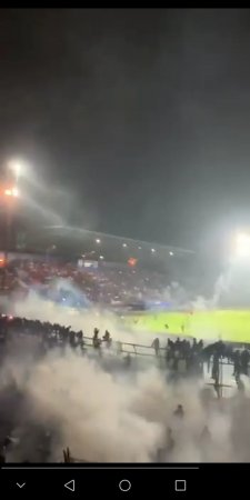 A stadium brawl left 180 people dead. Indonesia