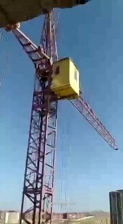 A Criminal Tried To Hide From The Cops On A Crane But Fell And Crashed