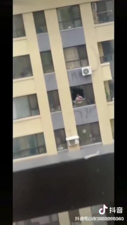 A Man Threw Himself Out Of A Window Because Of Covid Restrictions. China