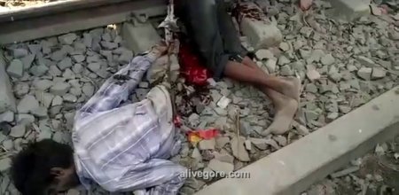 The Train Carefully Cut The Man In Two Halves And Almost Without Blood. Aftermath