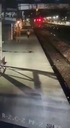 A Man Jumped On The Tracks In Front Of A Train