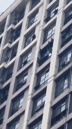 Dude Jumped From A Skyscraper. China