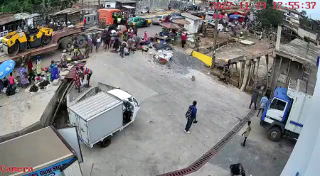 A Lumber Truck With Failed Brakes Rolled Into A Crowd Of People. One Dead, Several Injured. Bogozo, Ghana