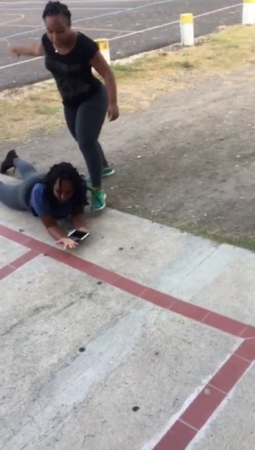 A Woman Beats Her Rival In The Street