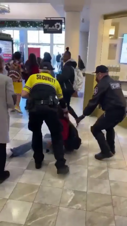 Youngsters Attacked A Young Woman At Stonestown Mall. Usa, San Francisco