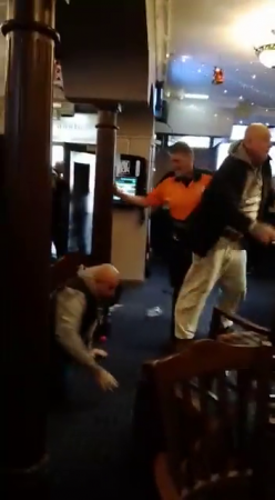A Fight In A British Pub