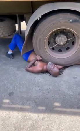 Elderly Man Crushed By A Huge Truck