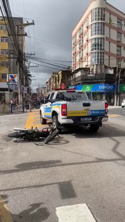 A Motorcyclist Ran Into The Back Of A Police Pickup Truck