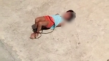 Child Warning! A Woman Tied Up Her Daughter And Left Her On The Roof In The Blazing Sun For Not Wanting To Go Home