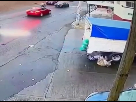A Truck Crashed Into A Pedestrian. Brazil