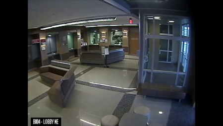 A Truck Crashing Into The Police Station Lobby