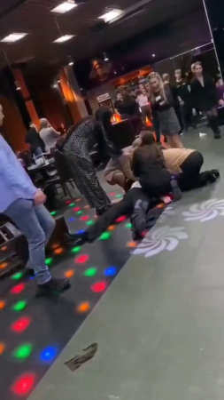 A Woman Was Knocked Out With One Punch While Trying To Defend Her Boyfriend In A Fight At A Nightclub. Russia