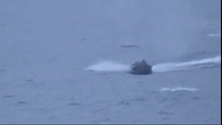 Destruction Of An Unmanned Boat Of The Ukrainian Army