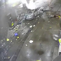Car Explosion At Gas Station