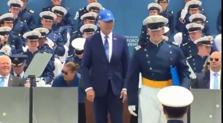 President Joe Biden Falls On Stage At The Air Force Academy Graduation Ceremony