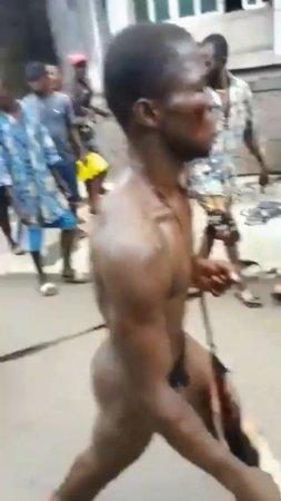 A Couple Of Naked Nigerian Criminals Cart Their Victims